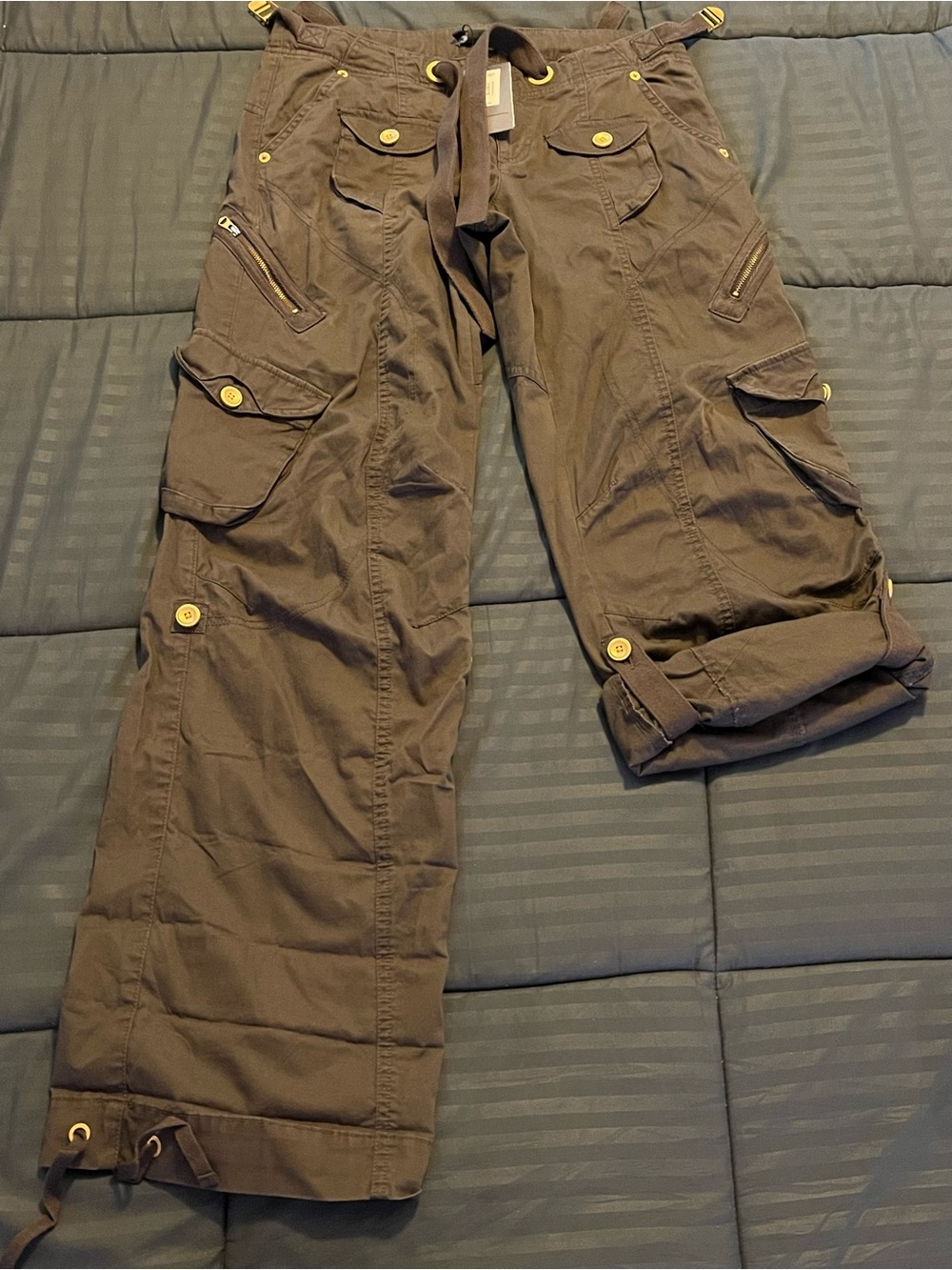 Vintage Armani Exchange Y2K Cargo Pants - Size 4 - NWT - Picture 4 of 10